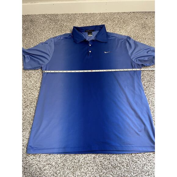 Nike Polo Shirt Mens XL Blue Tiger Woods Collection Dri Fit Golf Outdoors - Picture 6 of 7